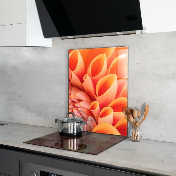 Kitchen wall panels Orange flower