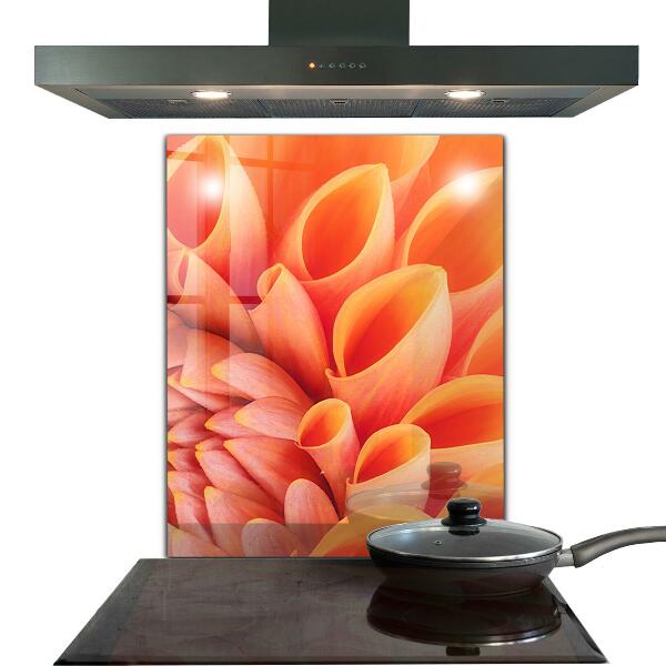 Kitchen wall panels Orange flower