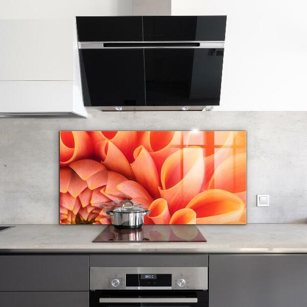Kitchen wall panels Orange flower