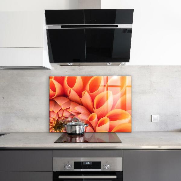 Kitchen wall panels Orange flower