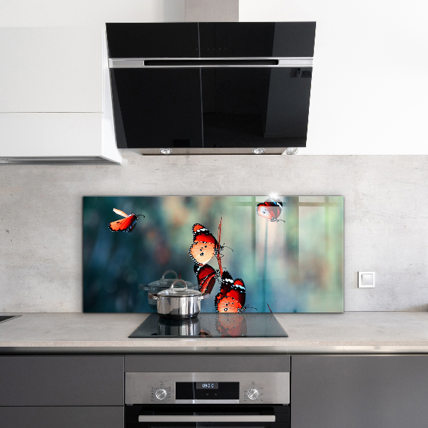 Cooker splashback Delicate butterfly in the wind