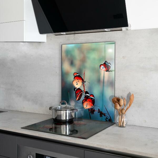 Cooker splashback Delicate butterfly in the wind