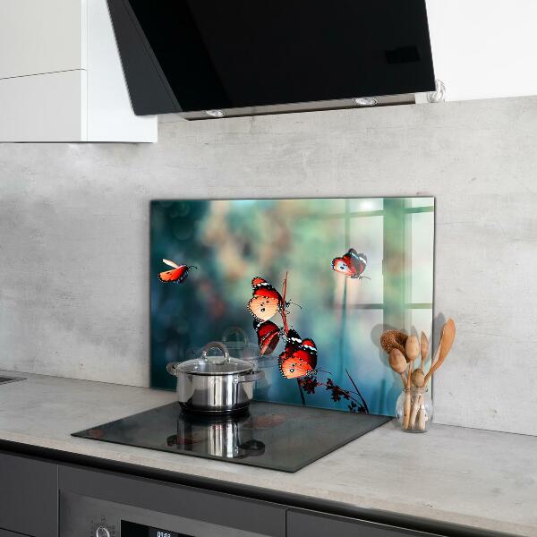 Cooker splashback Delicate butterfly in the wind