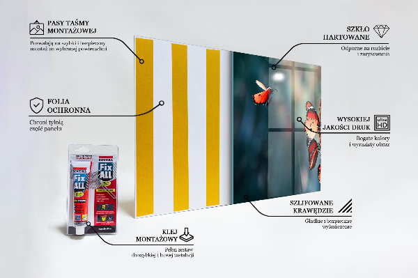 Cooker splashback Delicate butterfly in the wind