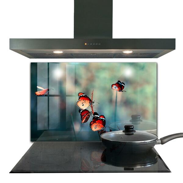 Cooker splashback Delicate butterfly in the wind