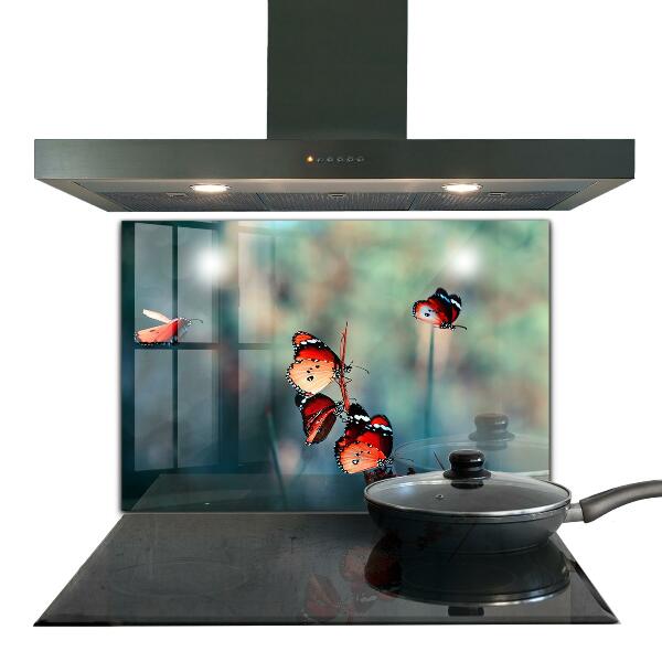 Cooker splashback Delicate butterfly in the wind