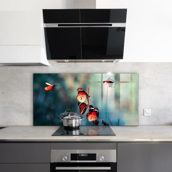 Cooker splashback Delicate butterfly in the wind