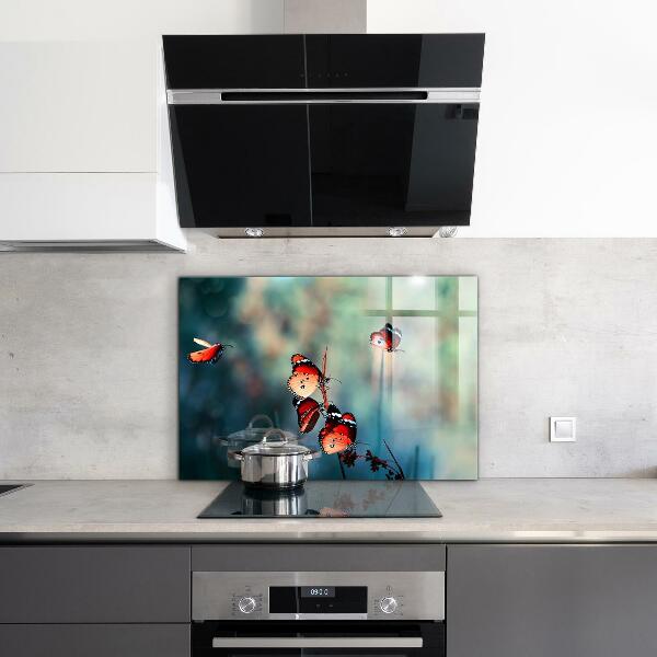 Cooker splashback Delicate butterfly in the wind