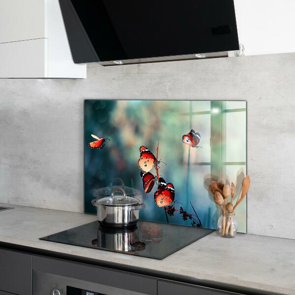 Cooker splashback Delicate butterfly in the wind