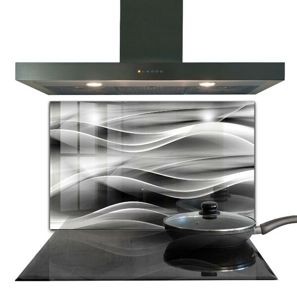Kitchen splashback Gray wave abstract energy