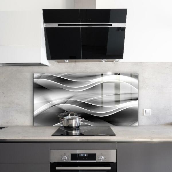 Kitchen splashback Gray wave abstract energy