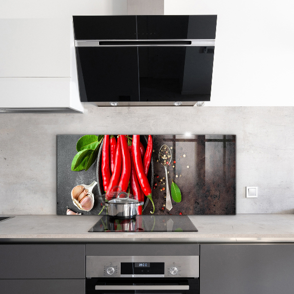 Kitchen splashback Hot peppers cooking