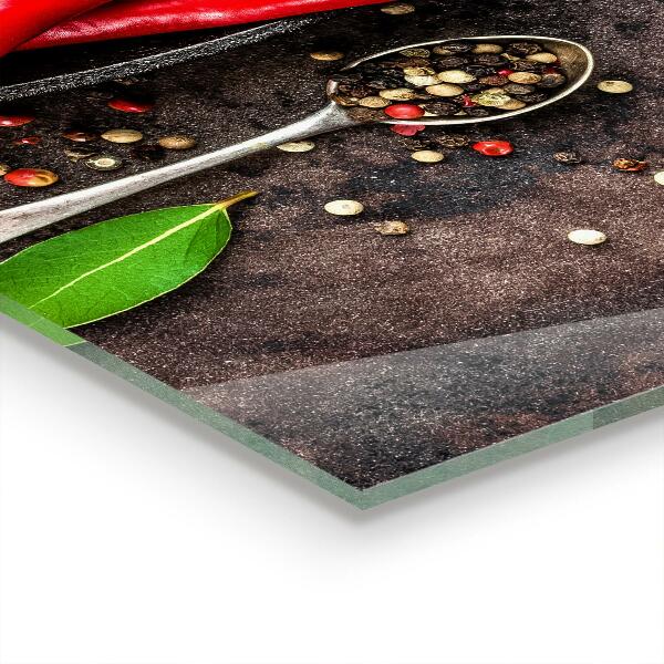 Kitchen splashback Hot peppers cooking