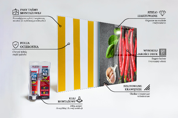 Kitchen splashback Hot peppers cooking