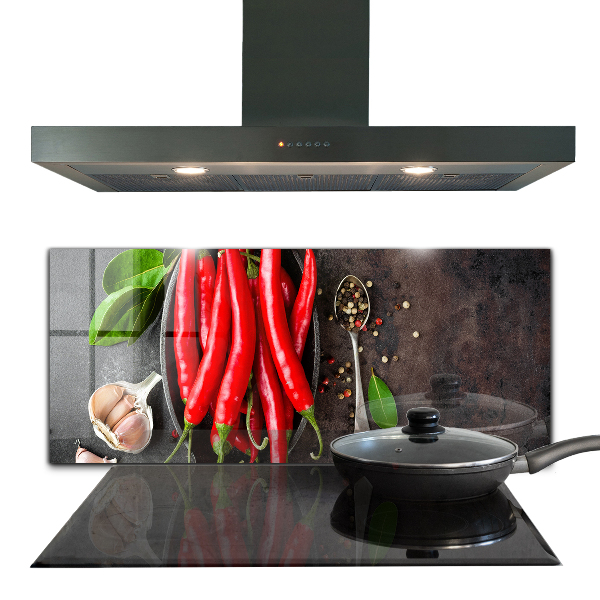 Kitchen splashback Hot peppers cooking