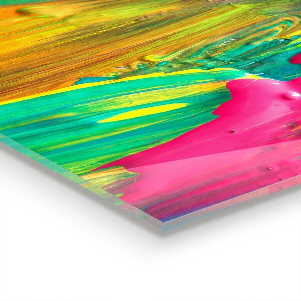 Kitchen splashback Colorful paint texture