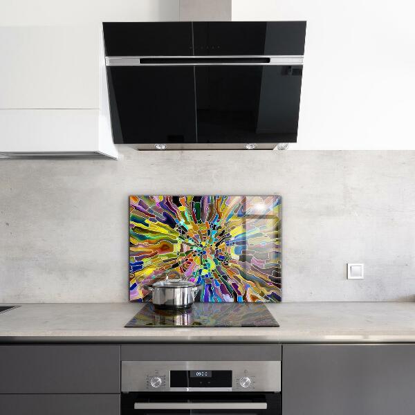 Kitchen splashback Fancy colorful mosaic