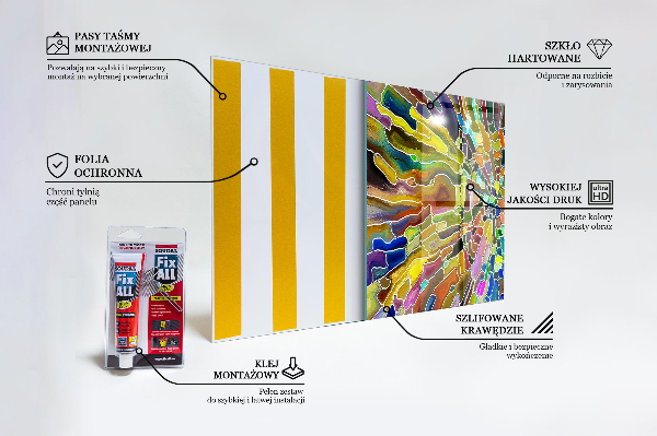 Kitchen splashback Fancy colorful mosaic