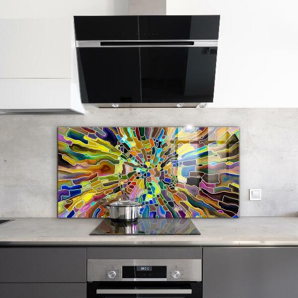 Kitchen splashback Fancy colorful mosaic