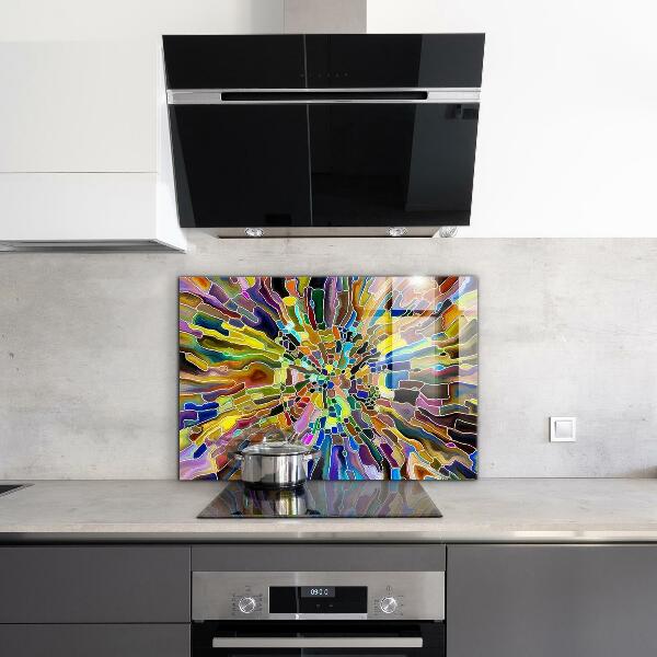 Kitchen splashback Fancy colorful mosaic
