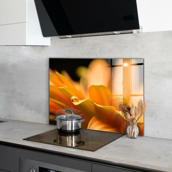 Kitchen wall panels Gerber flower