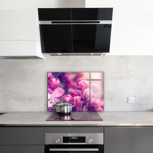 Kitchen wall panels Pink lilies natural beauty