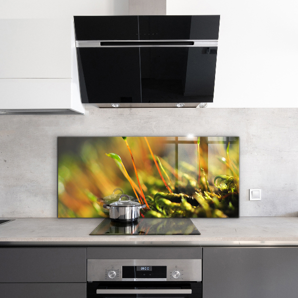 Kitchen wall panels Forest moss details