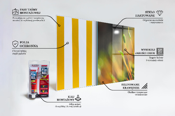 Kitchen wall panels Forest moss details