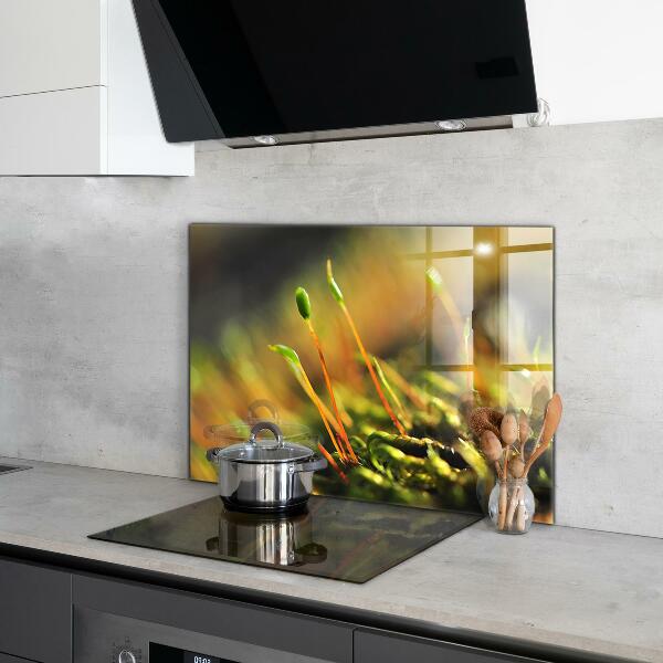 Kitchen wall panels Forest moss details