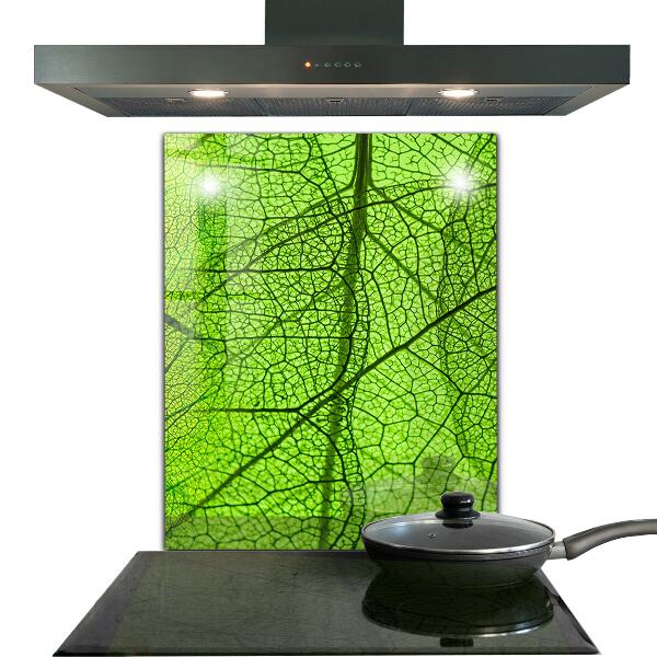 Kitchen splashback Green leaf texture