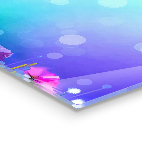 Kitchen splashback Colorful meadow