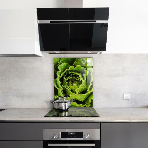Kitchen splashback Cabbage flower leaves