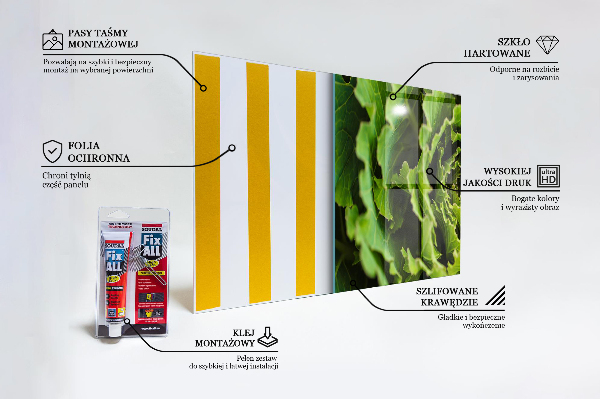 Kitchen splashback Cabbage flower leaves