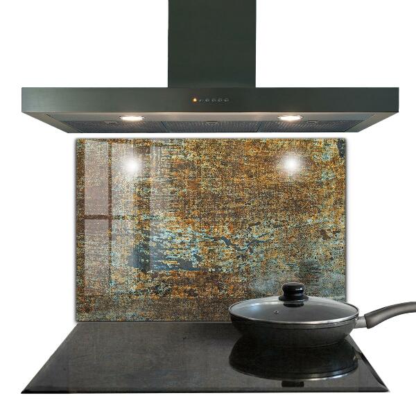 Kitchen splashback Old metal texture