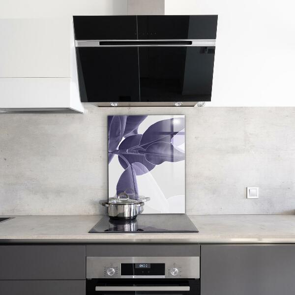 Kitchen splashback Exotic leaves illustration