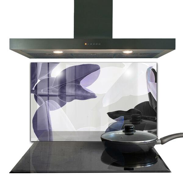 Kitchen splashback Exotic leaves illustration