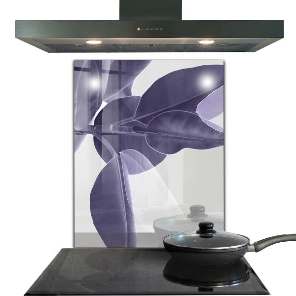 Kitchen splashback Exotic leaves illustration
