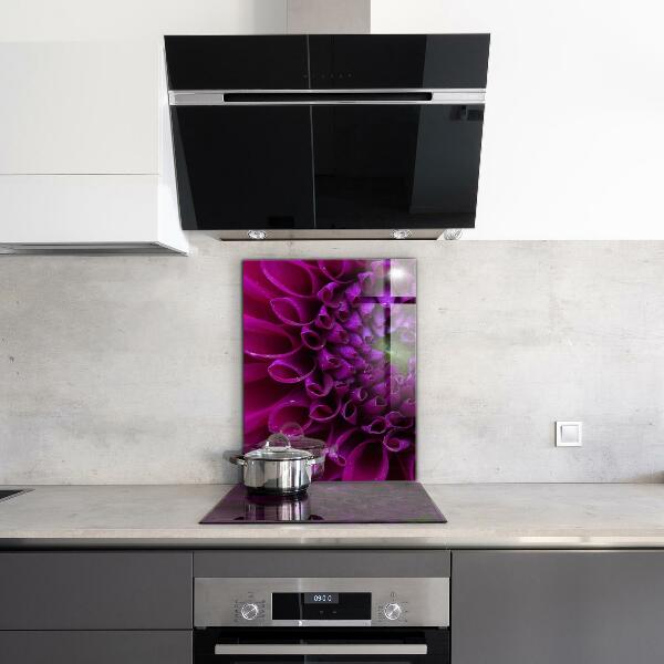 Kitchen splashback Purple flower details