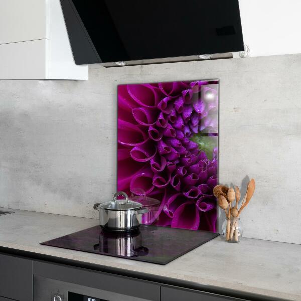 Kitchen splashback Purple flower details