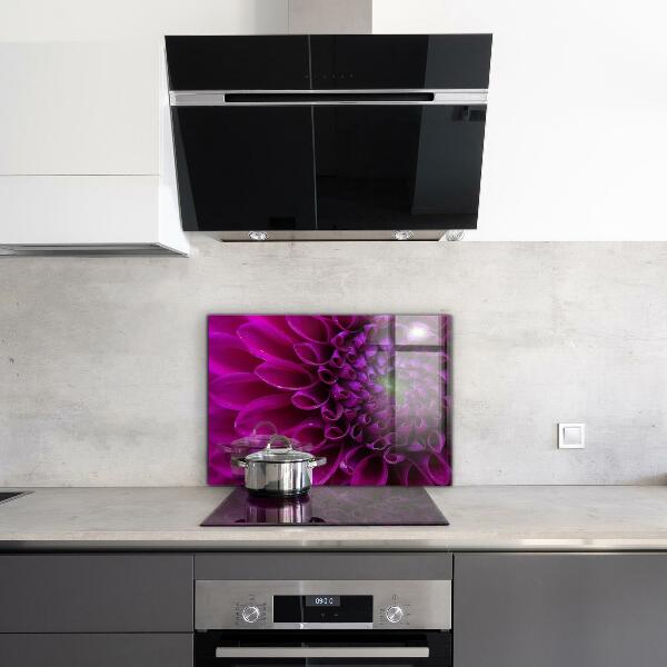 Kitchen splashback Purple flower details