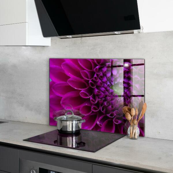 Kitchen splashback Purple flower details