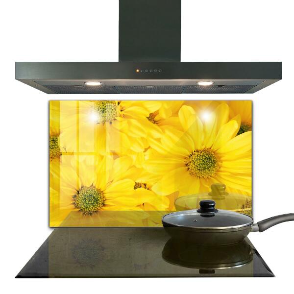 Kitchen splashback Summer yellow flowers