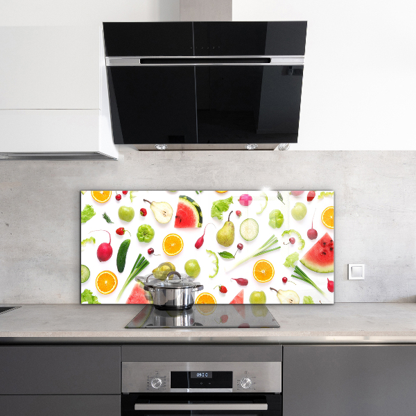 Kitchen splashback Composition of healthy fruits
