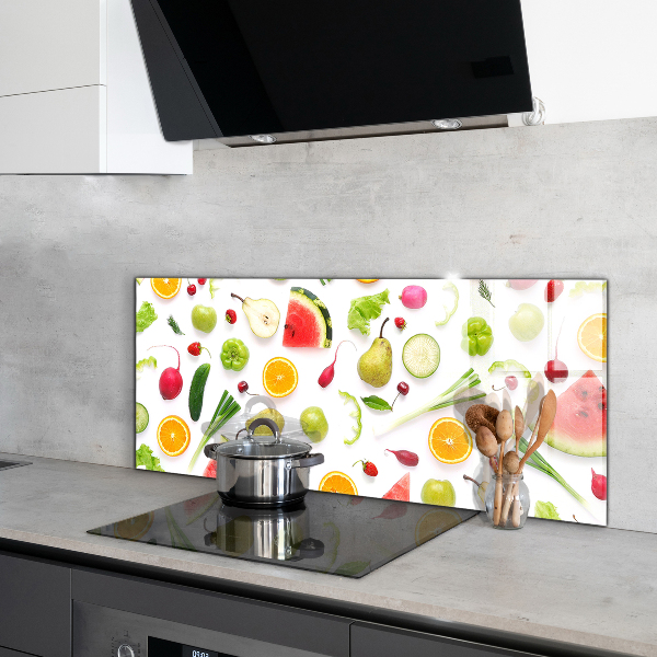 Kitchen splashback Composition of healthy fruits