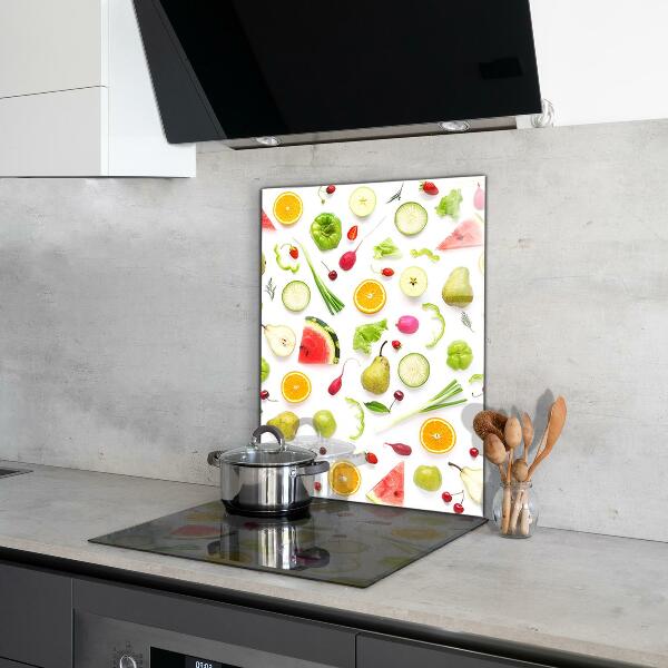 Kitchen splashback Composition of healthy fruits