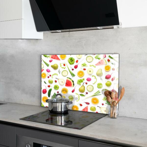 Kitchen splashback Composition of healthy fruits