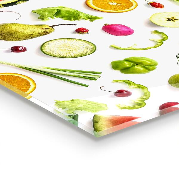 Kitchen splashback Composition of healthy fruits