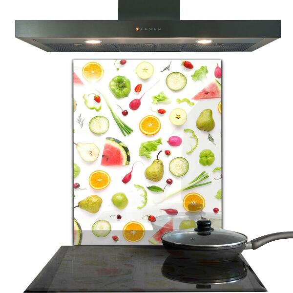 Kitchen splashback Composition of healthy fruits