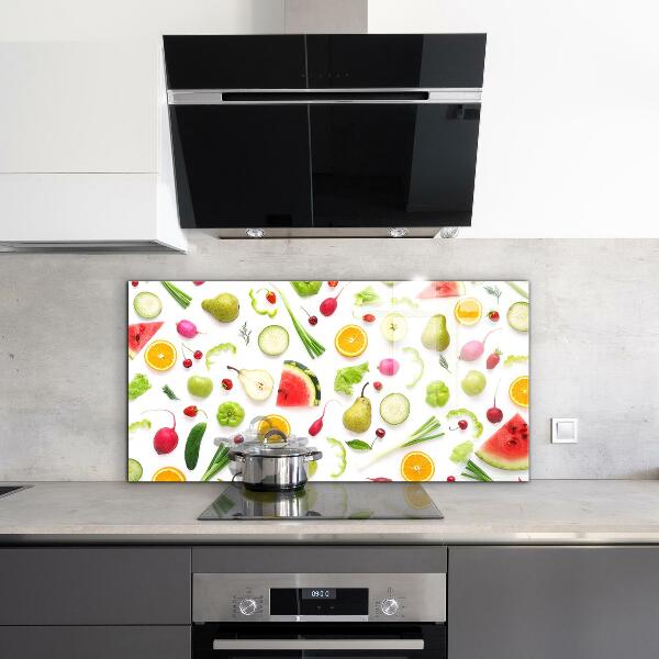 Kitchen splashback Composition of healthy fruits