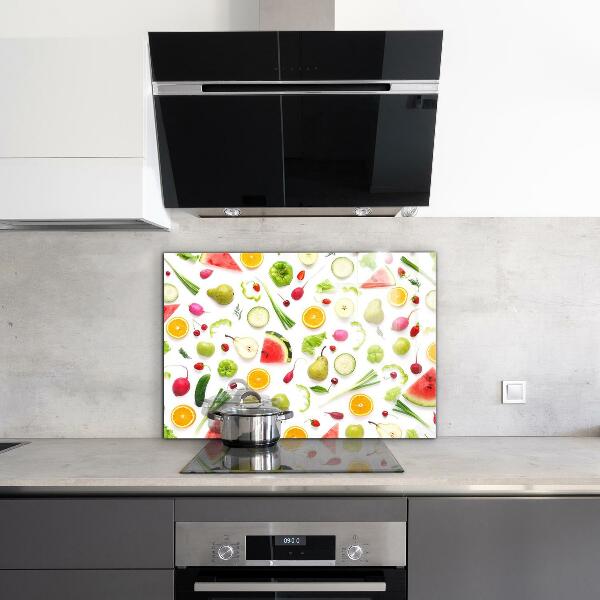 Kitchen splashback Composition of healthy fruits
